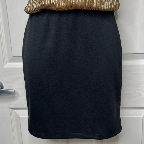 Forever 21 XXI Gold Plisse Blouson Mini Dress - Medium - Picture 5 of 10